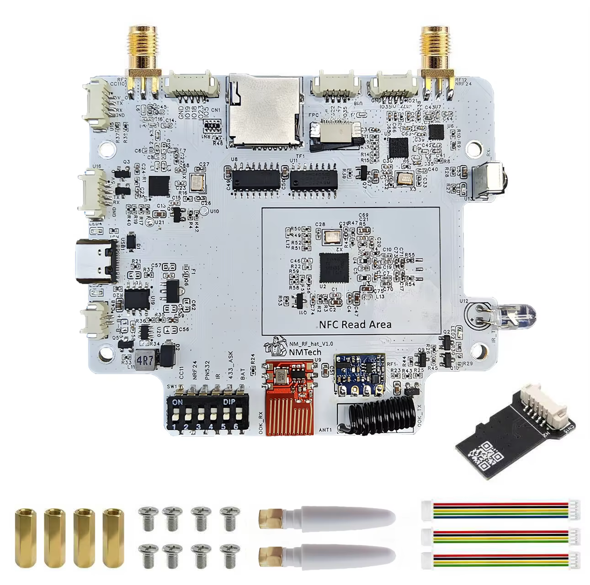 NM-CYD-ESP-Claw-C5 New AI Agent Board with 2.8″ TFT LCD Touchscreen with ESP32-C5 Support NM-RF-HAT Dual Band WiFi IoT Mainboard