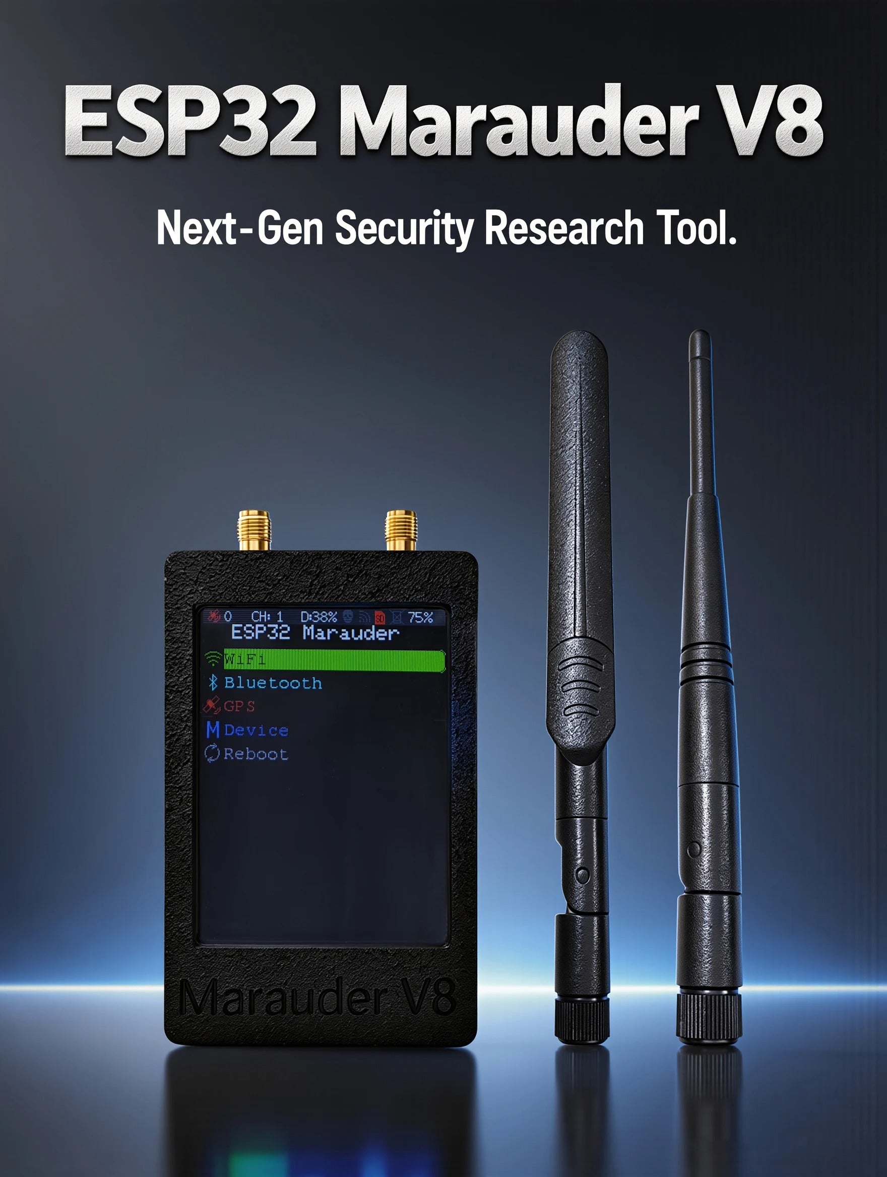 ESP32 Marauder V8 ESP32-C5 Device 2.8 Inch Touch Display Dual Band WiFi Bluetooth GPS Support 2.4G & 5G Signal Wireless Tool