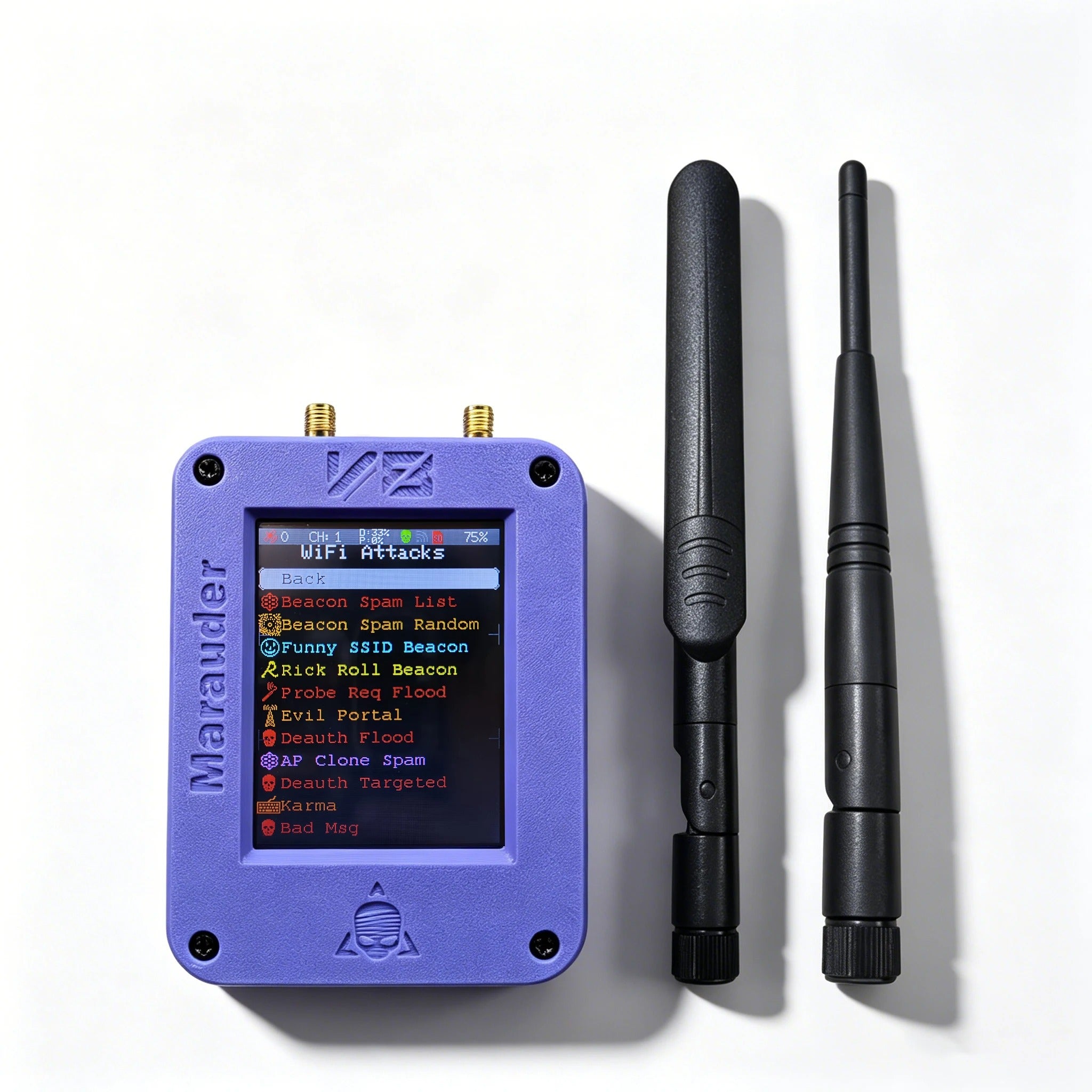 ESP32 Marauder V8 Ultimate Version 2.8 Inch Touch Display Dual Band WiFi Bluetooth GPS Support 2.4G & 5G Signal Wireless Tool
