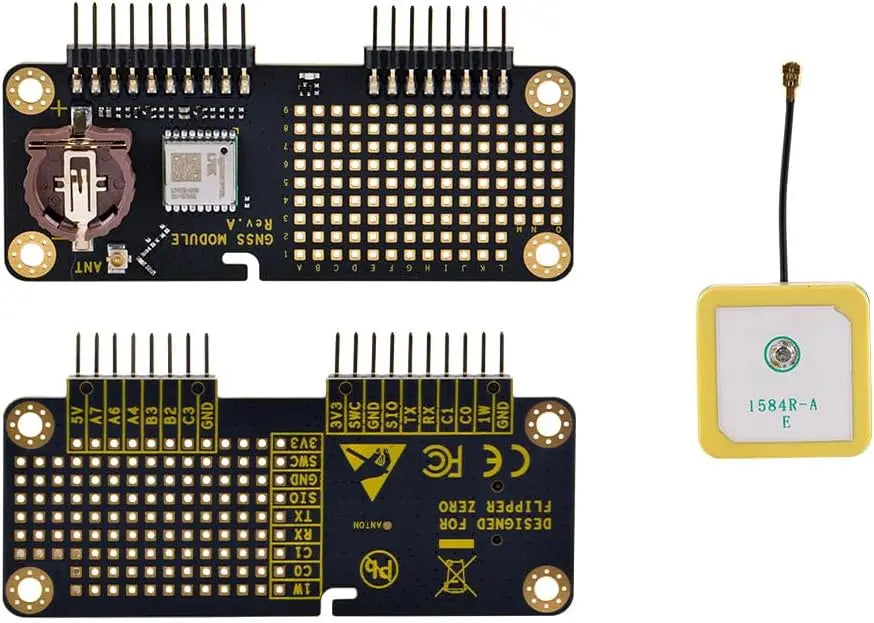 GNSS Module Receiver for Flipper Zero,Supports GPS, BeiDou (BDS), GLONASS and QZSS Systems, with Active GNSS Antenna